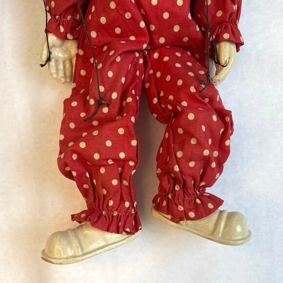Clippo the Clown VTG 1930’s String Marionette Puppet USA Effanbee 13” - Picture 4 of 10